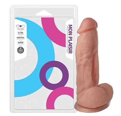 Penis com Escroto e Ventosa 18 X 4,5 cm
