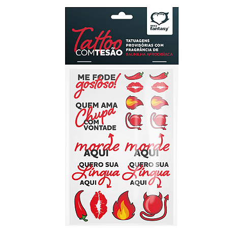 CARTELA DE TATUAGENS PROVISORIAS