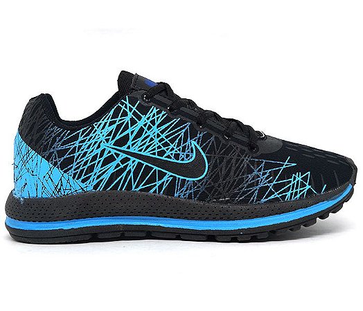 tenis nike azul com preto