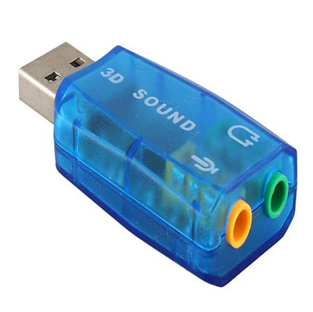 ADPTADOR DE SOM USB 7.1  2 SAIDAS EX-BOM