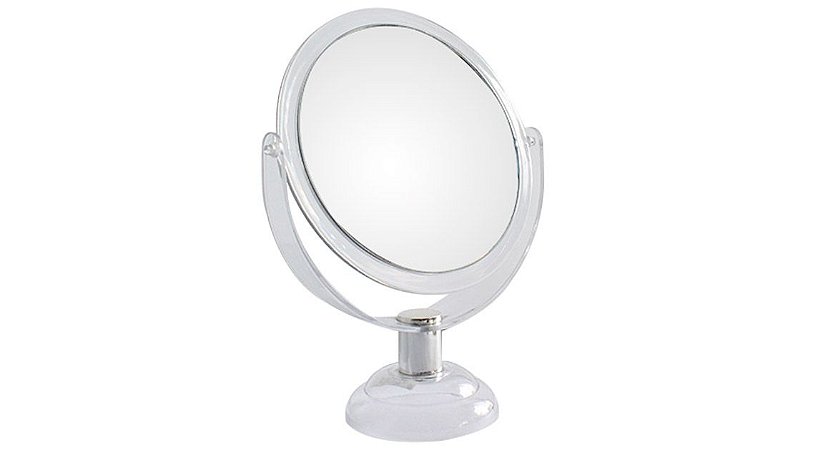 Espelho de Aumento 5X Dupla Face com Moldura de Plástico JZ007