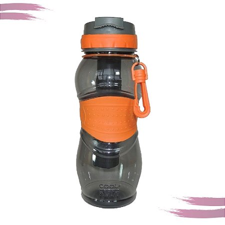 Garrafa Squeeze de Agua Cool Gear Riviera Cinza Laranja