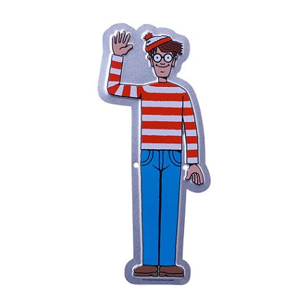 Placa Onde está Wally - Metal 22cm