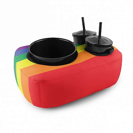 Almofada Porta Pipoca Arco Íris