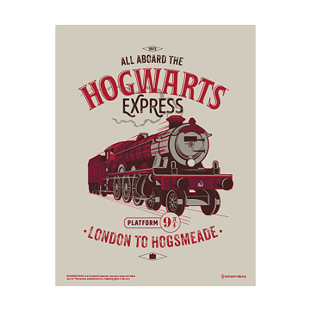 Placa Expresso de Hogwarts - Harry Potter - Metal 26cm