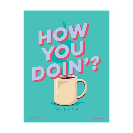 Placa How You Doin? - Friends - Metal 26cm