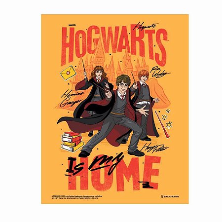 Placa Hogwarts is my Home - Harry Potter - Metal 26cm