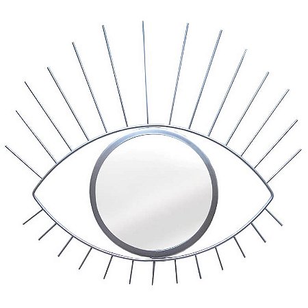 Espelho Moldura Olho Prata