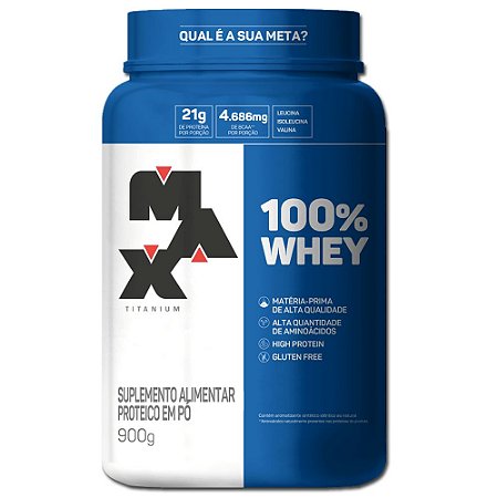 Whey 100% Pote 900g - Max Titanium