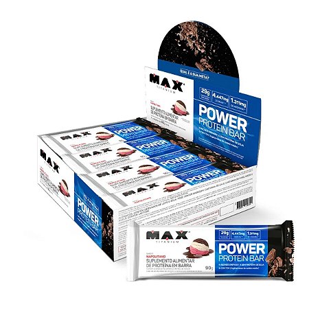 Power Protein Bar (8 unidades de 90g) - Max Titanium