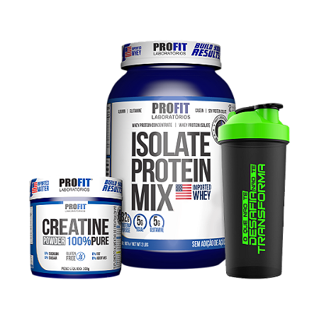 Combo Pote Profit - Creatina 300g Profit - Coqueteleira Origem Nova