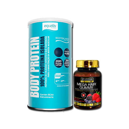 Body Protein 600g - Equaliv + Gummy Hair - Belissima