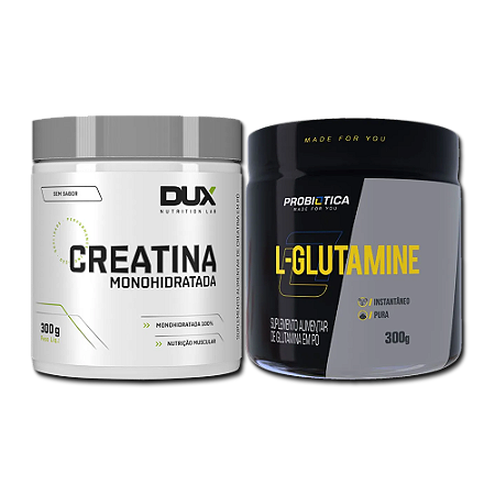 Combo Creatina 300g + Glutamina 300g