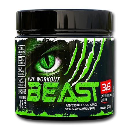 Pré Treino Beast 300g - 3VS Nutrition - Pote