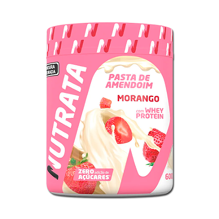 Pasta de Amendoim com Whey Protein Nutrata 600g - Diversos Sabores