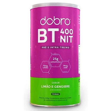 BT NIT 400 Em pó DOBRO - Pré e Intra Treino / Pote 450g