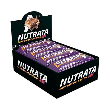 Nutrata Caramel Protein Display (12 unid. 45g), Dark Caramel, Nutrata
