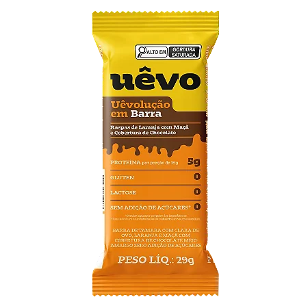 Uêvolução em Barra com Cobertura de Chocolate 29g - 10un