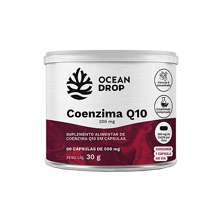 Coenzima Q10 Ubiquinol Vitamina E 60 Caps 500mg - Ocean Drop