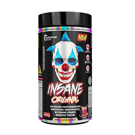 Pré Treino Insane Original Sabor Fruit Punch 400g - Demons Lab