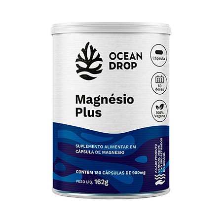 Magnésio Plus Ocean Drop Vegano 180 Cápsulas