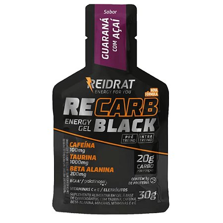 Recarb Energy Gel Black Display - Pro Beta (10 sachês de 30g)
