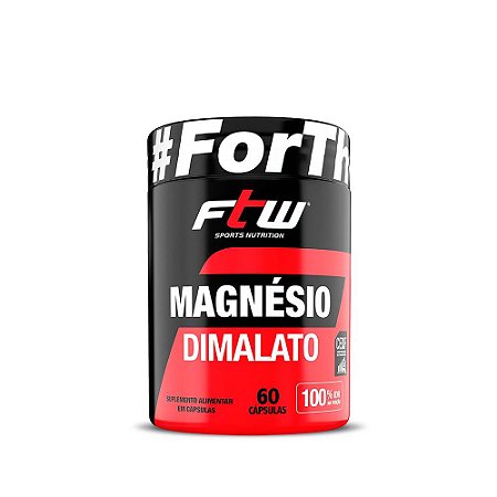 Magnésio Dimalato 60 Cápsulas - FTW