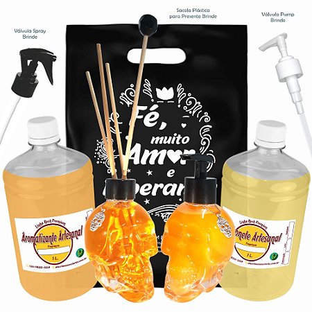 Kit Presente Difusor e Saboneteira Linha Rock Premium