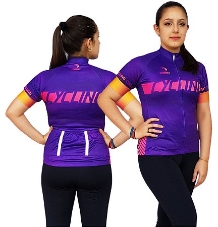 CAMISA CICLISMO FEMININA SÓDBIKE, PROTEÇÃO SOLAR 20, ZIPER FULL