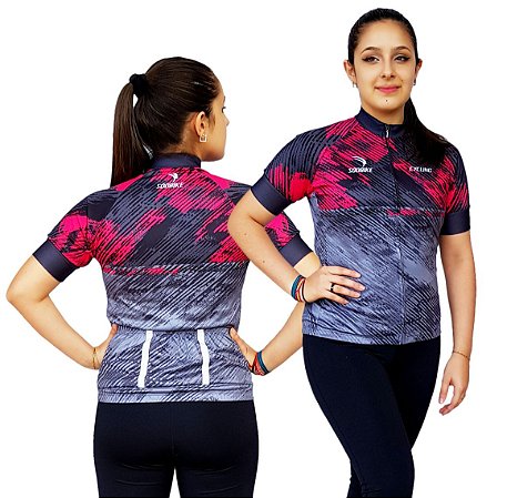 CAMISA CICLISMO FEMININA SÓDBIKE, PROTEÇÃO SOLAR 20, ZIPER FULL