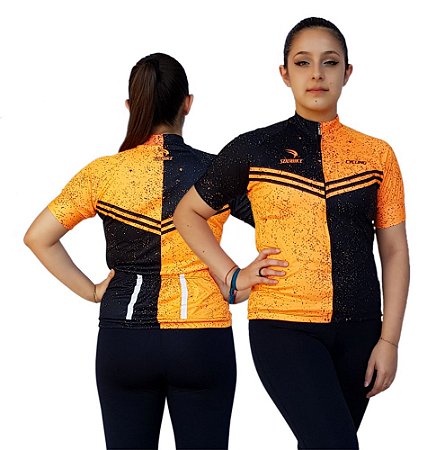 CAMISA CICLISMO FEMININA SÓDBIKE, PROTEÇÃO SOLAR 20, ZIPER FULL