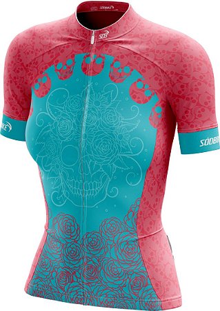 CAMISA CICLISMO FEMININA SÓDBIKE, PROTEÇÃO SOLAR 20, ZIPER FULL