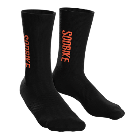 Meia Sódbike - Preta e Laranja