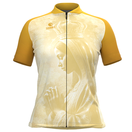 CAMISA CICLISMO FEMININA SÓDBIKE, PROTEÇÃO SOLAR 20, ZIPER FULL, NOSSA SENHORA