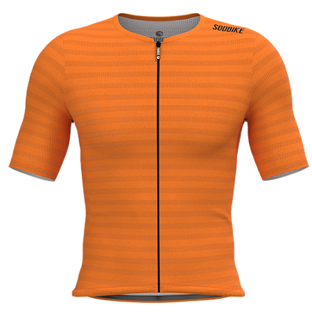 Camisa Ciclismo Elite On, Ziper full, Laranja Fluor