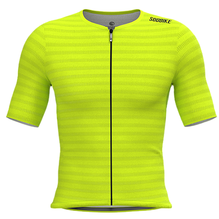 Camisa Ciclismo Elite On, Ziper full, Amarelo Fluor