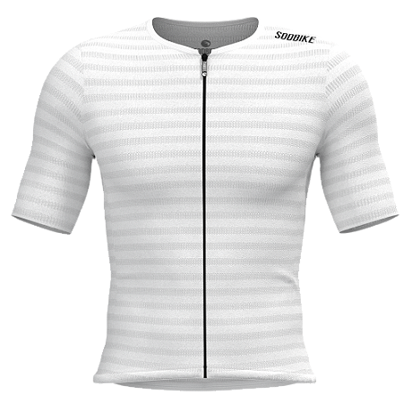 Camisa Ciclismo Elite On, Ziper full, Branca