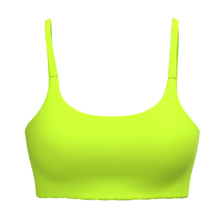 TOP Poliamida com bojo Amarelo Fluor