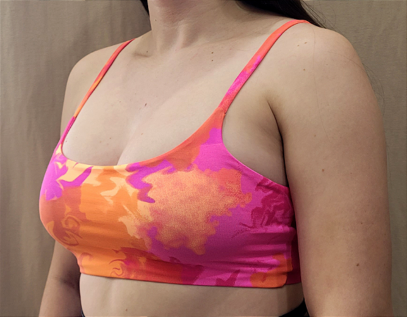 TOP Poliamida com bojo TieDie Pink