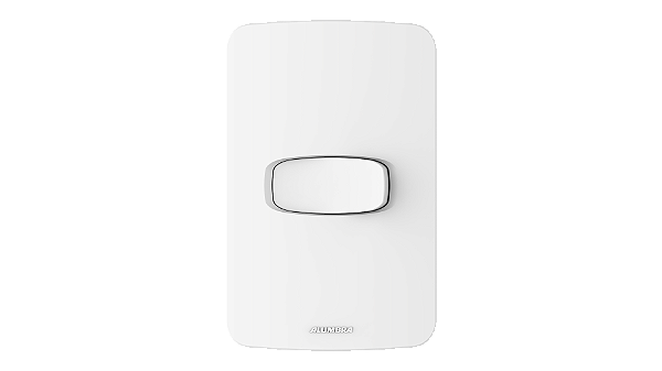 Conjunto Alumbra com placa 4X2 Branca 1 tecla simples Horiz. 10A Gracia Maxx