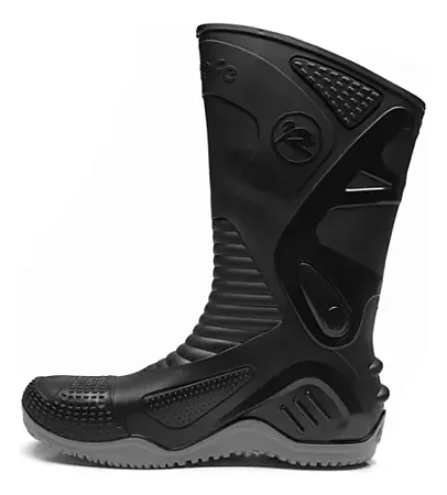 Bota Preta/Cinza Cano Longo com Forro Motosafe