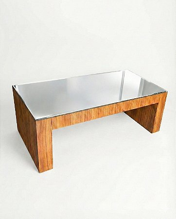 Mesa de centro Madeira e Espelho.