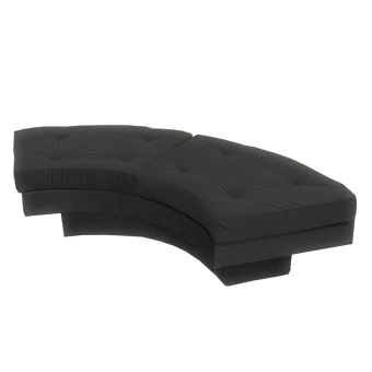 Banco Futon Curvo - Preto