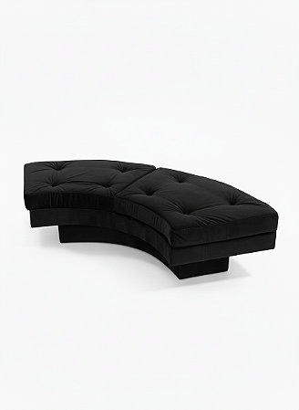 Banco Futon Curvo - Preto