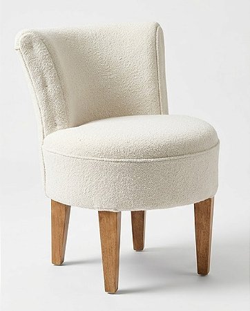 Poltrona Luiza Creme - Linho Boucle