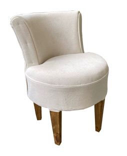 Poltrona Luiza Creme - Linho Boucle