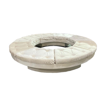 Ilha de Futons curvos - 360 - Creme