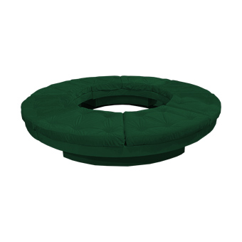 Ilha de Futons curvos - 360 - Verde