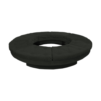 Ilha de Futons curvos - 360 - Preto