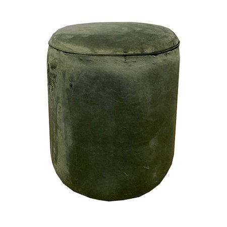 Pufe Cilindrico 43x50cm - Veludo Verde